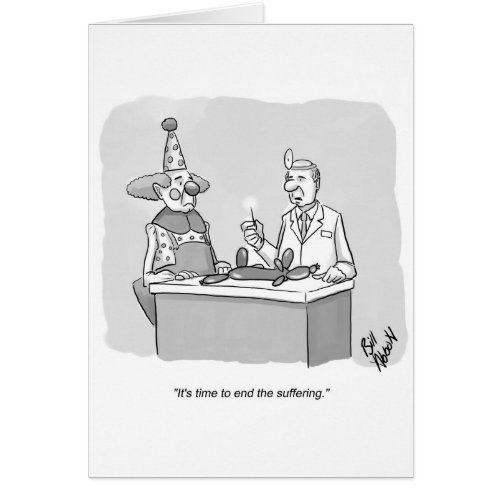 Funny New Yorker Style Blank Card