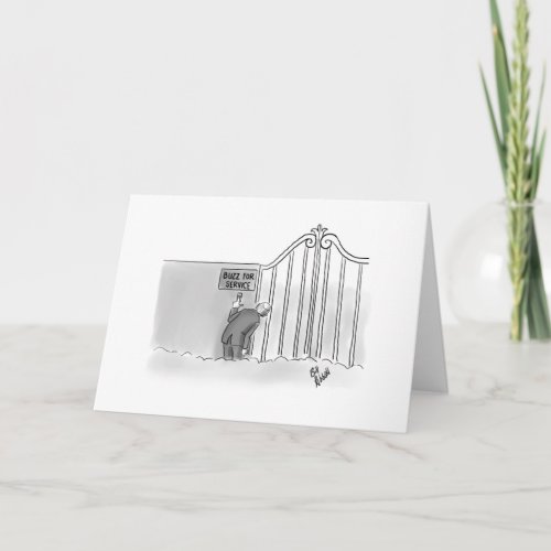 Funny New Yorker Style Blank Greeting Card