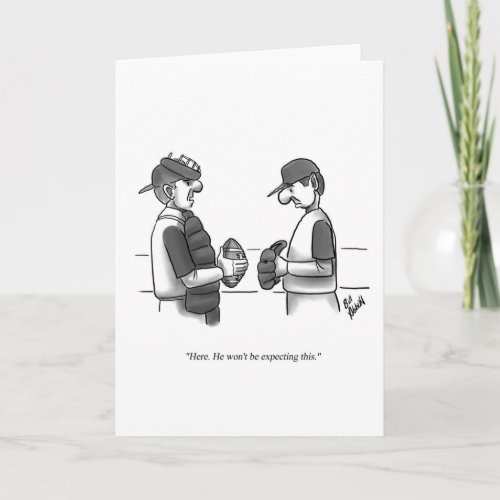 Funny New Yorker Style Blank Greeting Card