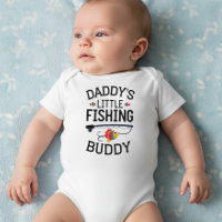 Funny Newborn Gift | Daddy's Little Fishing Buddy 