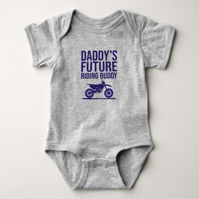  Funny Newborn Motorcycle Gift Baby Bodysuit (Front)