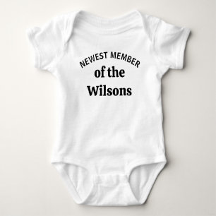 Funny Newest Member Personalized Cute Baby Clothes Baby Bodysuit