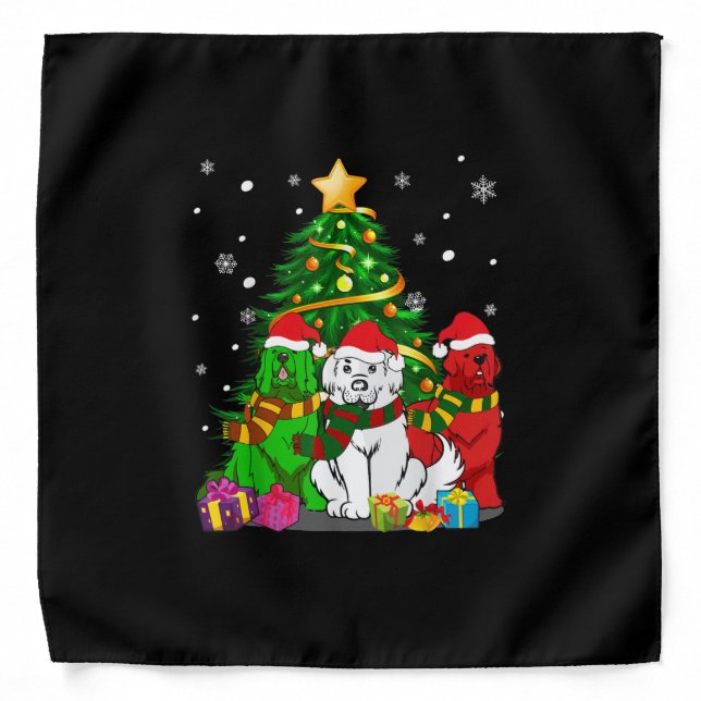 Funny Newfie | Funny Newfoundland Dog Christmas Bandana (Front)