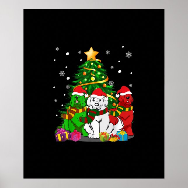Funny Newfie | Funny Newfoundland Dog Christmas Poster (Front)