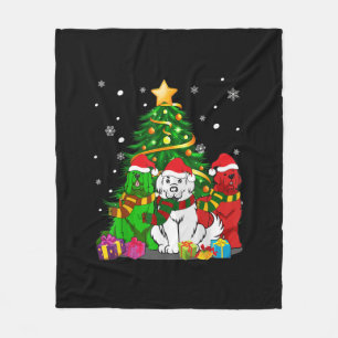 Funny Newfoundland Dog Christmas Best Gift Fleece Blanket