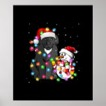 Funny Newfoundland Dog Christmas Tee Snowman Light Poster<br><div class="desc">- Funny Newfoundland Dog Christmas Tee Snowman Light
- Cute Newfie stuff and apparel for men,  women,  kids and the Newfie Mom. 
- This dog lover design makes perfect Newfie owner gifts,  birthday,  Mothers or Fathers Day,  or Christmas gifts for wife,  her,  girlfriend,  husband,  him,  mom or dad</div>
