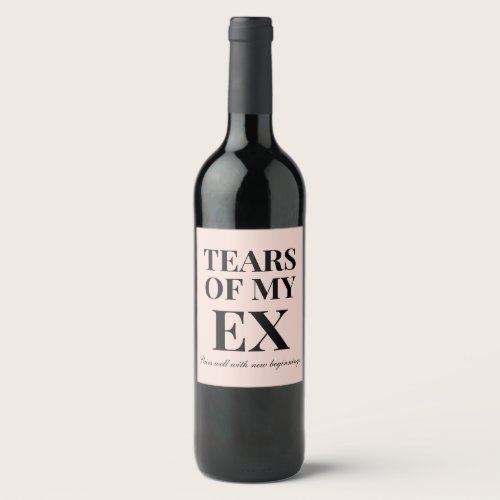 Funny Newly Single Break Up Divorce Party Wine Label Funny Newly Single Break Up Divorce Party Wine Label