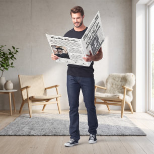 Funny Newspaper Graduation Photo Giant Card
