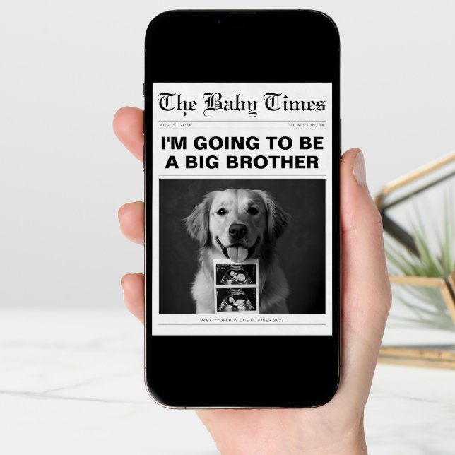 Funny Newspaper Pet Pregnancy Announcement (Front Digital)
