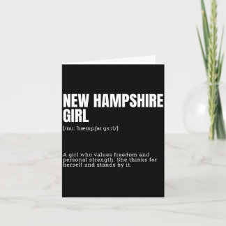 Funny nh girl definition, freedom loving state gir card