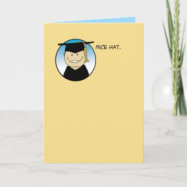 Funny Nice Hat Graduation Card (Front)