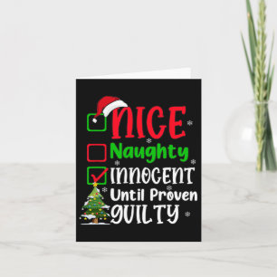 Funny Nice Naughty Innocent Christmas Xmas Adults Card