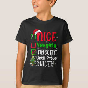 Funny Nice Naughty Innocent Christmas Xmas Adults T-Shirt
