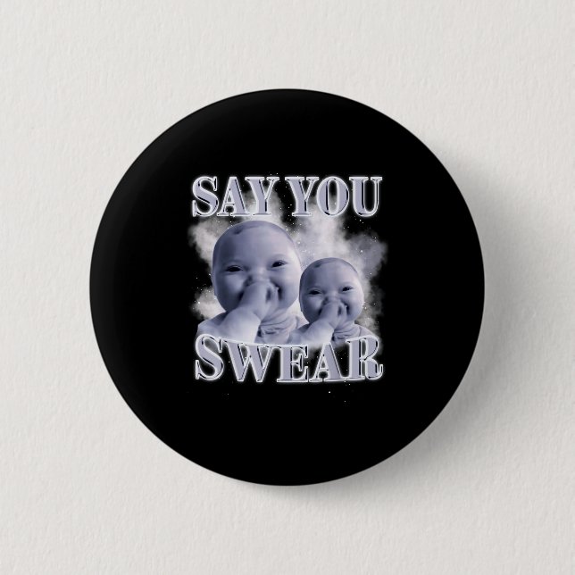 Funny Niche Baby Gen Z Meme Ai Viral Giggling Ai L Button (Front)