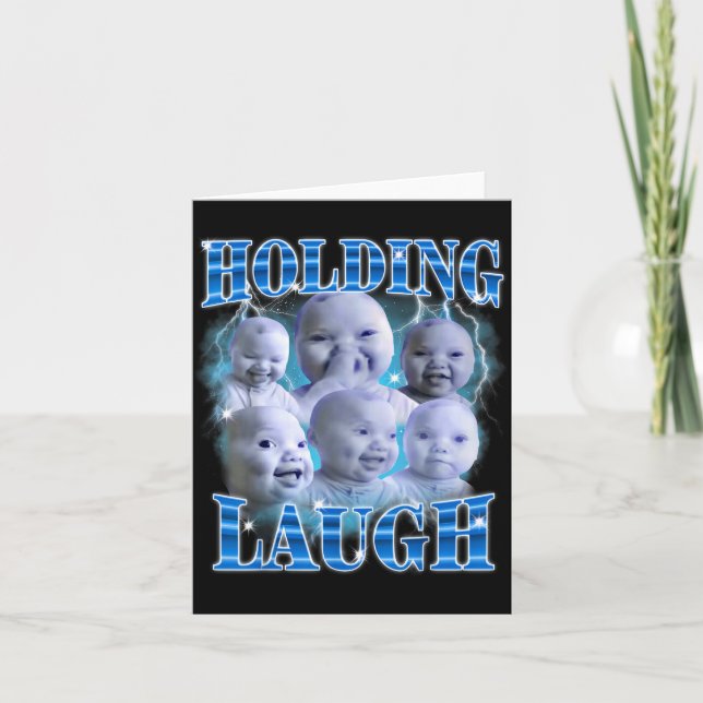 Funny Niche Baby Gen Z Meme Ai Viral Giggling Ai L Card (Front)