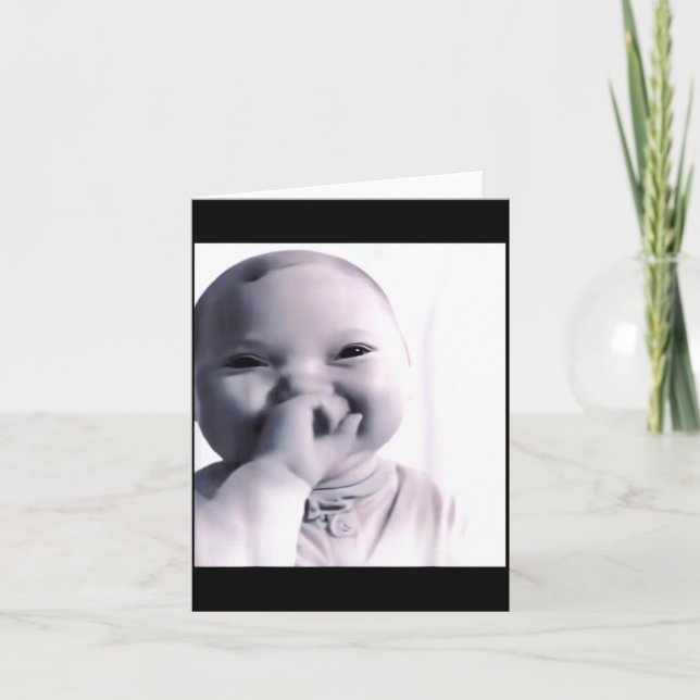 Funny Niche Baby Gen Z Meme Ai Viral Giggling Ai L Card (Front)