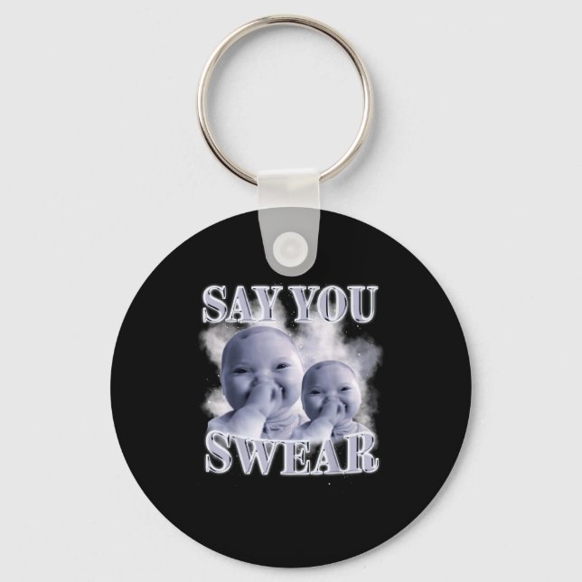 Funny Niche Baby Gen Z Meme Ai Viral Giggling Ai L Keychain (Front)