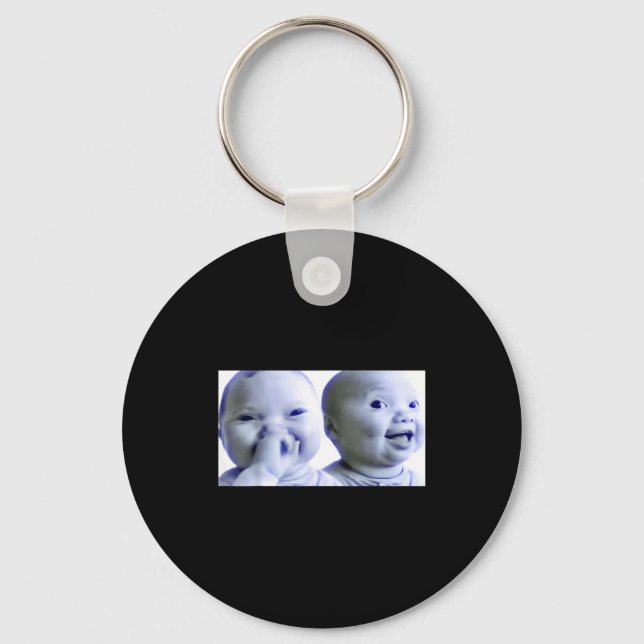 Funny Niche Baby Gen Z Meme Ai Viral Giggling Ai L Keychain (Front)