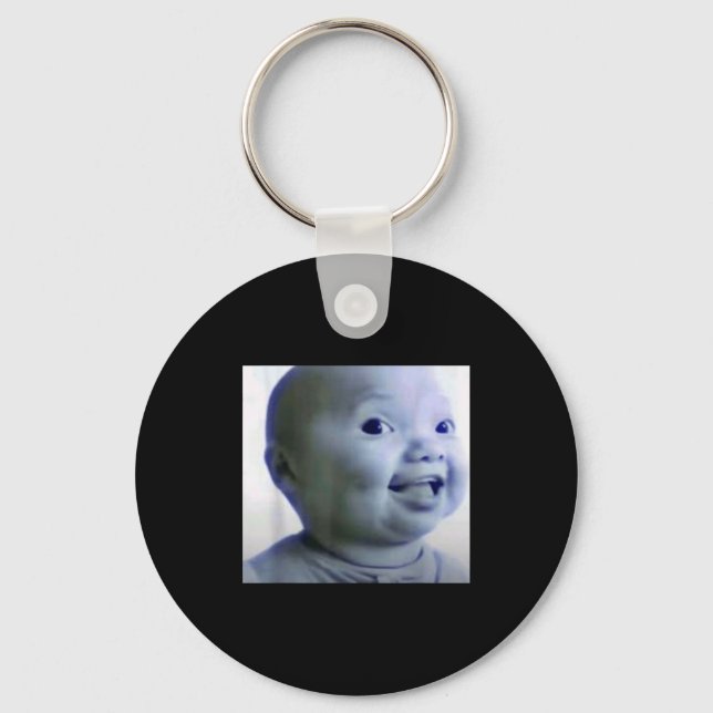 Funny Niche Baby Gen Z Meme Ai Viral Giggling Ai L Keychain (Front)