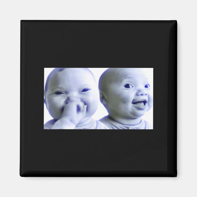 Funny Niche Baby Gen Z Meme Ai Viral Giggling Ai L Magnet (Front)