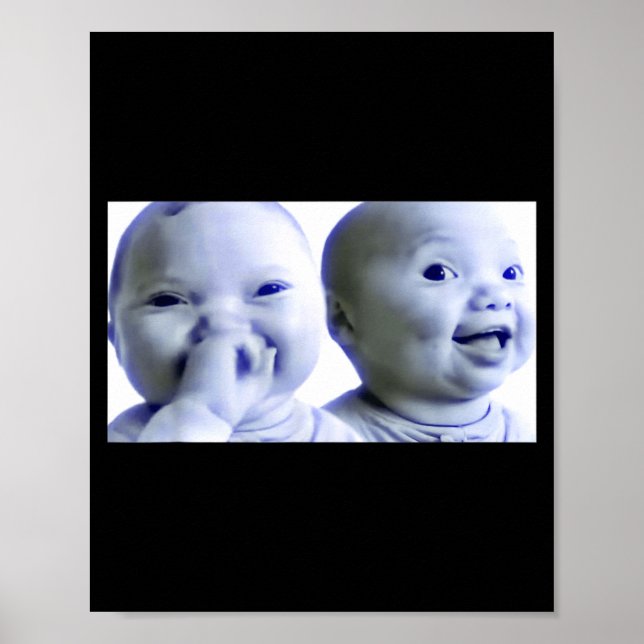 Funny Niche Baby Gen Z Meme Ai Viral Giggling Ai L Poster (Front)