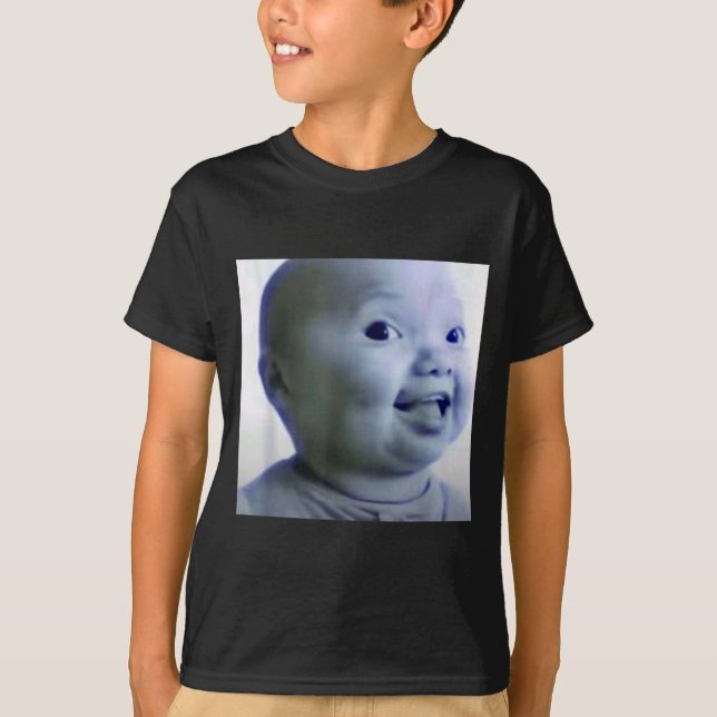 Funny Niche Baby Gen Z Meme Ai Viral Giggling Ai L T-Shirt (Front)