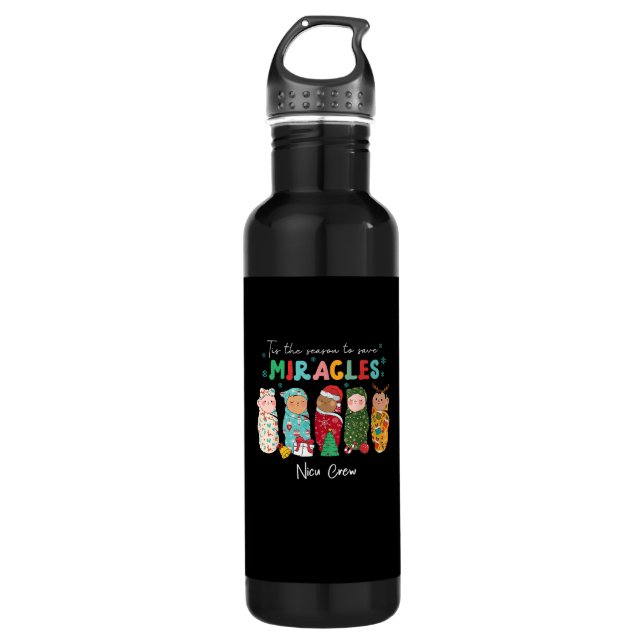 Funny Nicu Nurse Nurse Appreciation Christmas Stainless Steel Water Bottle (Front)