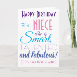 Funny Niece Happy Birthday Card