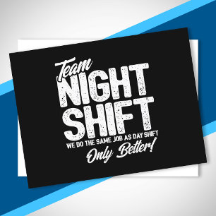 Funny Night Shift Meme - Team Night Shift Postcard