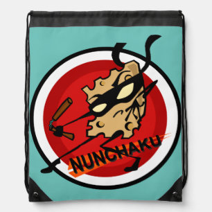FUNNY NINJA CHEESE DRAWSTRING BACKPACK
