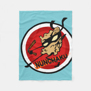 FUNNY NINJA CHEESE GRAPHIC FLEECE BLANKET