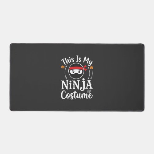 Funny Ninja Costume Halloween Design_1 Desk Mat