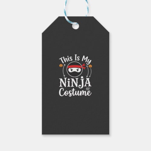 Funny Ninja Costume Halloween Design_1 Gift Tags