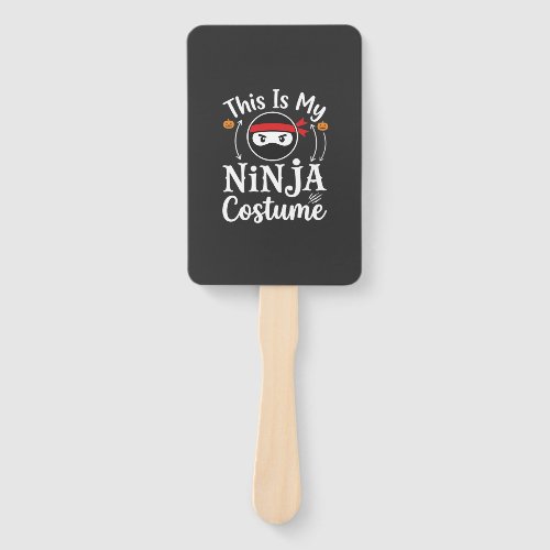 Funny Ninja Costume Halloween Design_1 Hand Fan