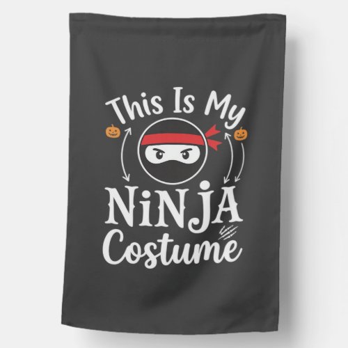 Funny Ninja Costume Halloween Design_1 House Flag