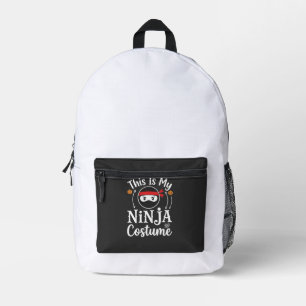 Funny Ninja Costume Halloween Design_1 Printed Backpack