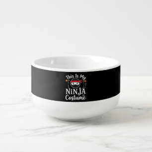 Funny Ninja Costume Halloween Design_1 Soup Mug