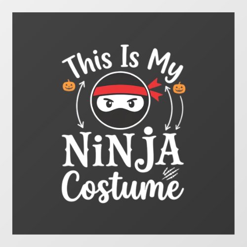 Funny Ninja Costume Halloween Design_1 Window Cling