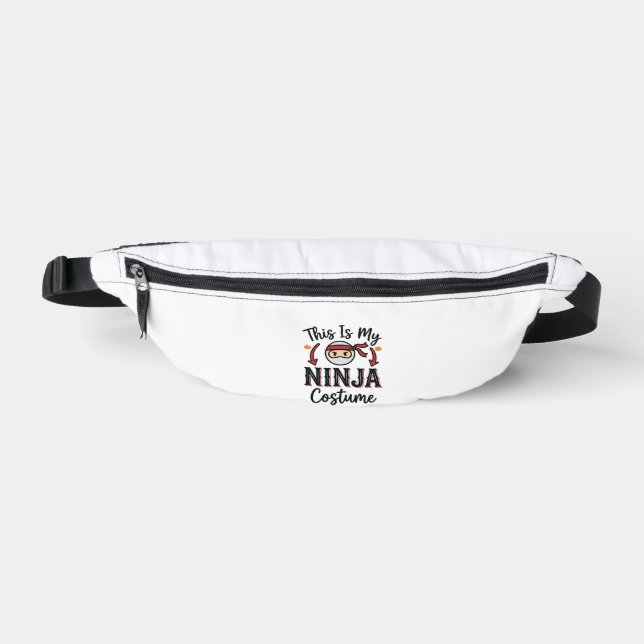 Funny Ninja Costume Halloween Vector Design_1 Fanny Pack (Front)