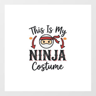 Funny Ninja Costume Halloween Vector Design_1 Floor Decals