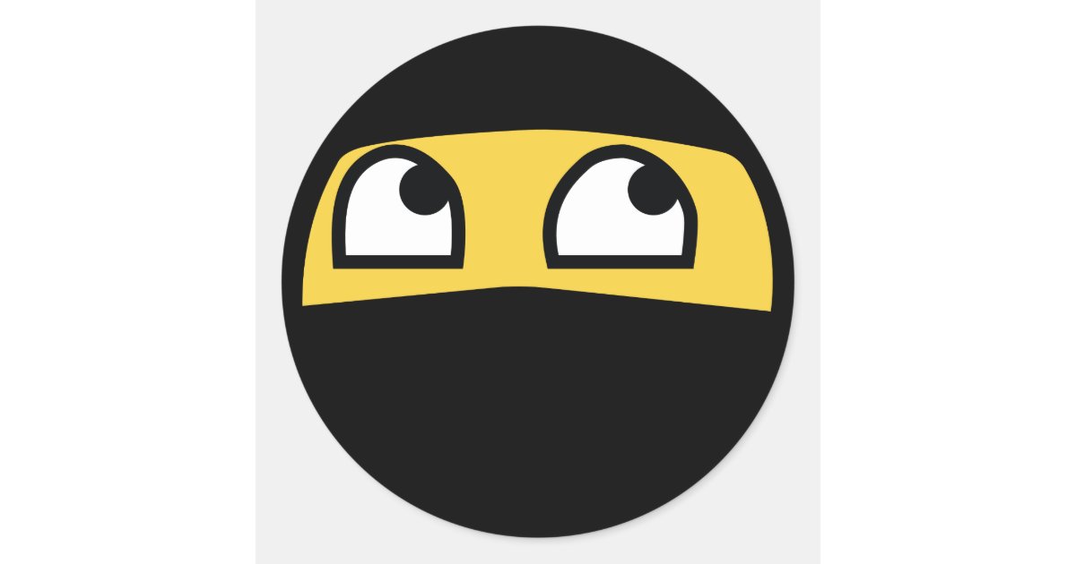 funny ninja emoji classic round sticker | Zazzle funny ninja emoji classic round sticker | Zazzle