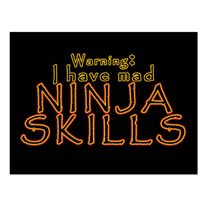 Funny Ninja Joke Postcards