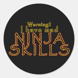 Funny Ninja Joke Sticker Sheets