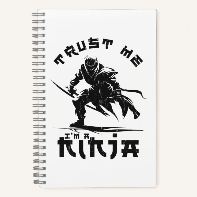 Funny Ninja Quote Notebook (Front)