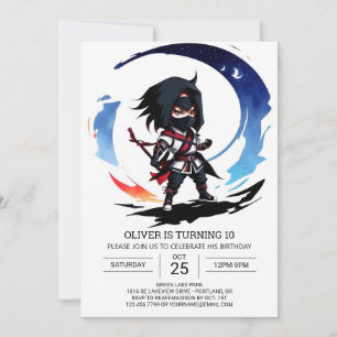  Funny Ninja Secret Agent Birthday Invitation