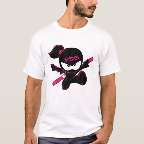 Funny Ninjas Kidz Distressed Art Videogame Friend T_Shirt