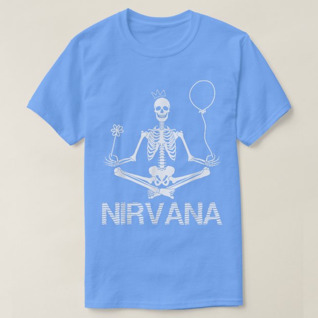 Funny Nirvana Skeleton Yoga For Man Woman  T-Shirt (Design Front)