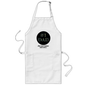 Funny No. 1 Dad Personalized Father’s Day Long Apron