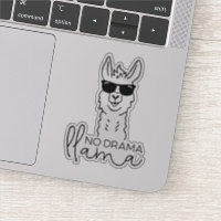 Funny No Drama Cool Llama  Sticker