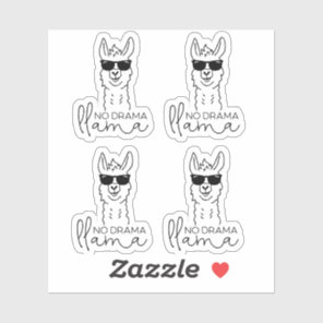 Funny No Drama Cool Llama  Sticker